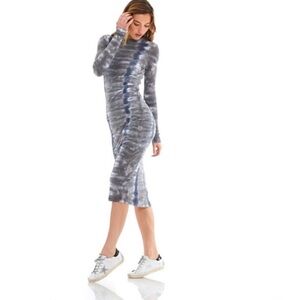 Young Fabulous & Broke Tie-Dye Long Sleeve Bodycon Dress  xs NWT